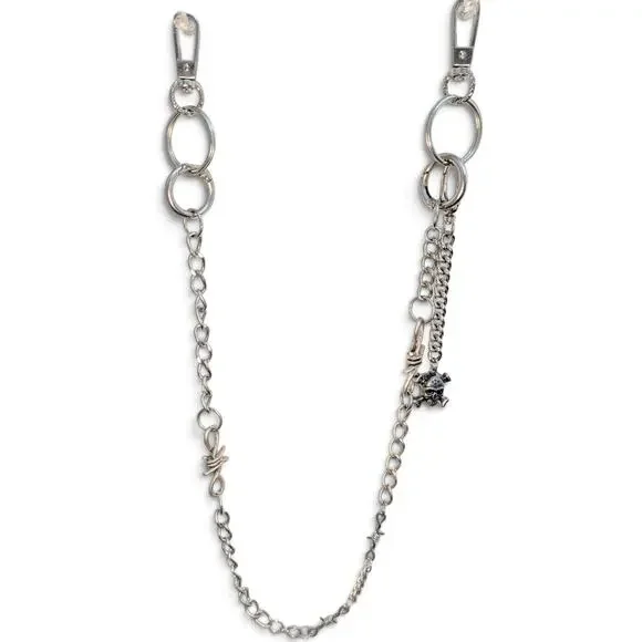 HARLEY DAVIDSON Barbed Wire Link Wallet Pants Chain with Willie G Skull Charm