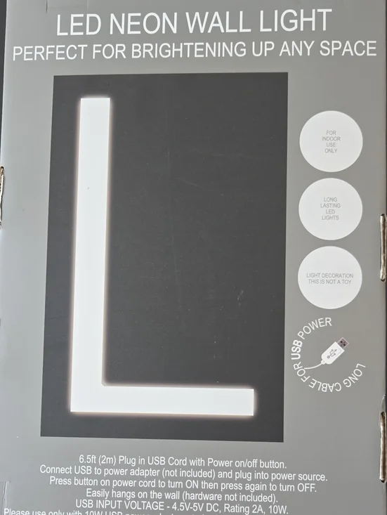 LED Neon Wall Light - Letter 