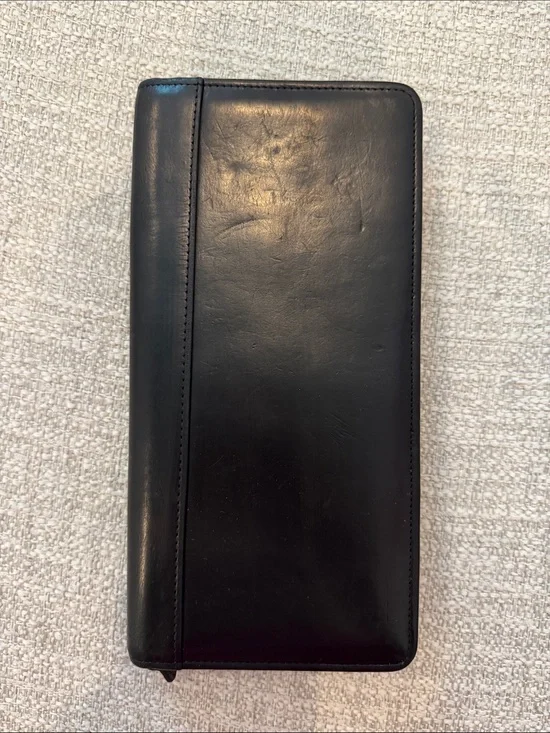 COACH Vintage 90’s Black Leather Men's Travel passport Wallet
