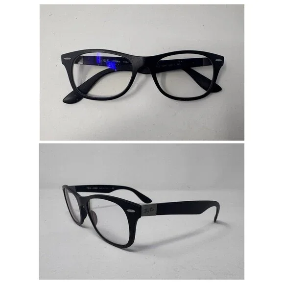 Ray-Ban LITEFORCE RB7032 Eyeglass Frames Only 52-17-145 Black 5204 Italy Made