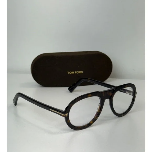NEW Tom Ford FT5756-B Bluelight Frames in Havana Brown
