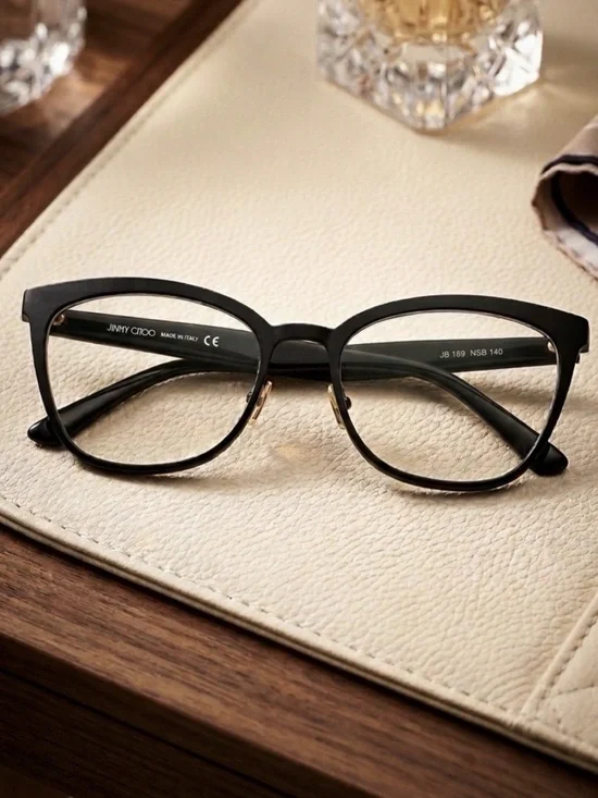 Jimmy Choo Black Cat-Eye Women's Eyeglasses