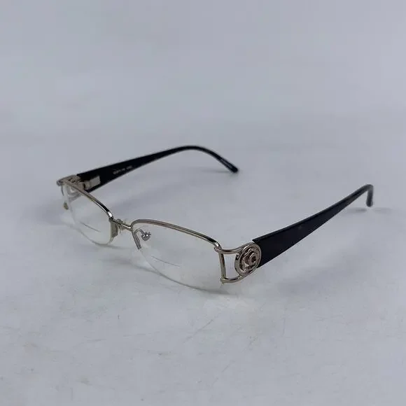 Wittnaur Chiky Women's Eyeglasses Frame Gold Brown Metal Full Rim 52-17-135‎