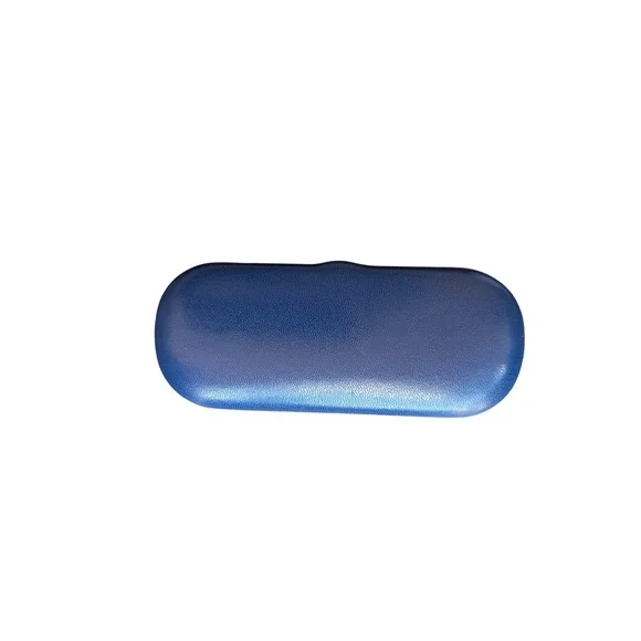 Navy‎ Blue Hard Shell Eyeglass Case Textured Faux Leather Clamshell Protector