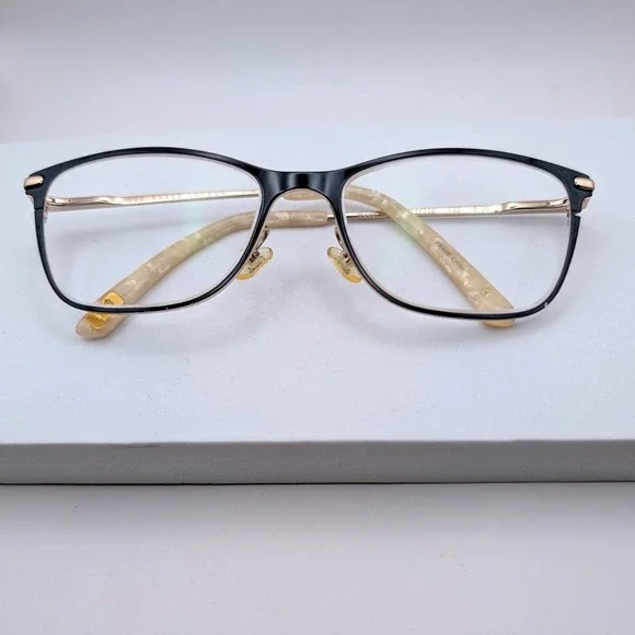 Ted Baker London B239 NAV Navy Gold Cat Eye Eyeglass Frames 51-16-135 Women