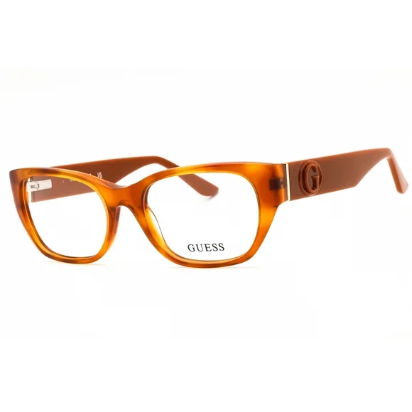 NWT Guess GU50304 Blonde Havana Rectangle 52mm Eyeglasses