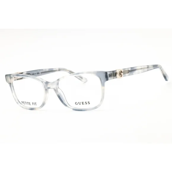 NWT Guess GU50227 Blue Rectangle 50mm Eyeglasses