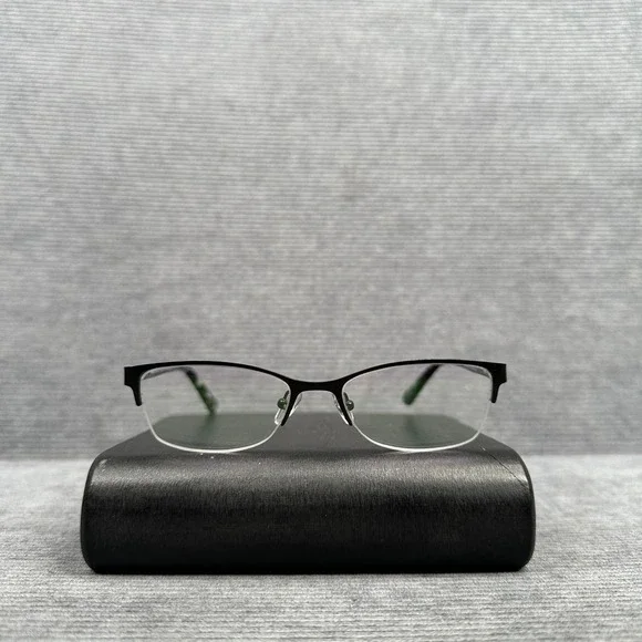 Design Optics Black Tortoise Semi Rimless Cat Eye y2k Reading Glasses SS0116 vtg