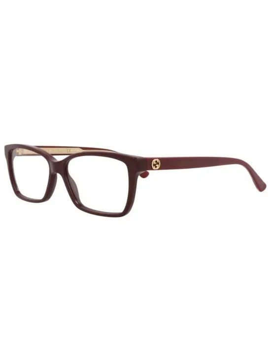New Gucci Womens Square/Rectangle Burgundy Burgundy Transparent Fashion Designer