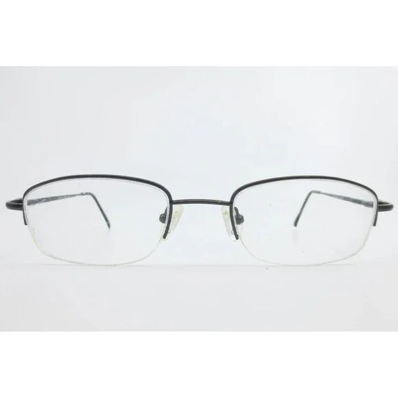 Geoffrey Beene Hermes Gunmetal Semi-Rimless Rectangular Eyeglasses 51-21-140