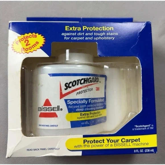 BISSELL SCOTCHGARD 3M EXTRA PROTECTION  CARPET, RUG, UPHOLSTERY ETC 8OZ 2 Rooms!