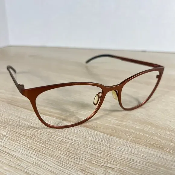 NWOT Orgreen Nastassja 833 Eyeglasses Burnt Orange Frame Only Titanium 53-17-140