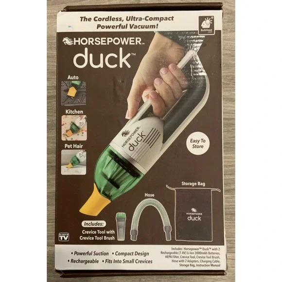 Horsepower Duck Cordless Ultra-Compact Portable Vacuum - R1-4824 - NEW