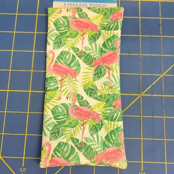 Flamingo Eyeglass Sunglass Case Pouch 7.5