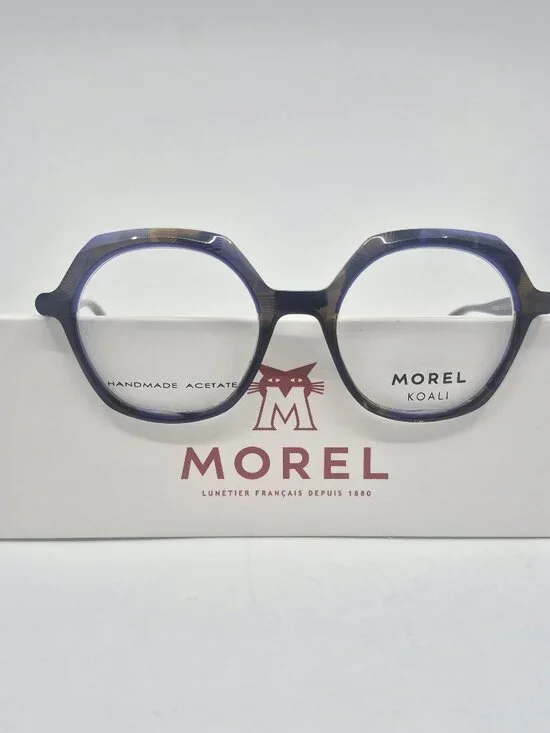 MOREL Koali 20136K PP01 48mm Purple trim and Brown New Eyeglasses Made in France