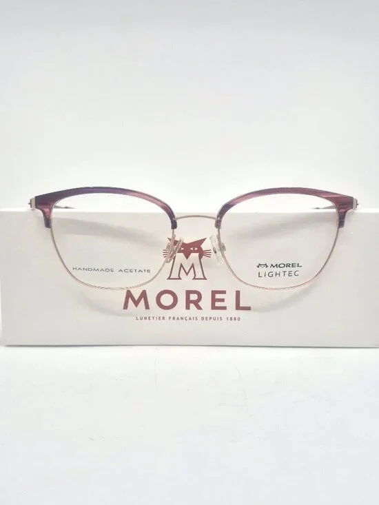 MOREL 30284L RP 07 52mm Purple and Rose Gold New Eyeglasses Made in France
