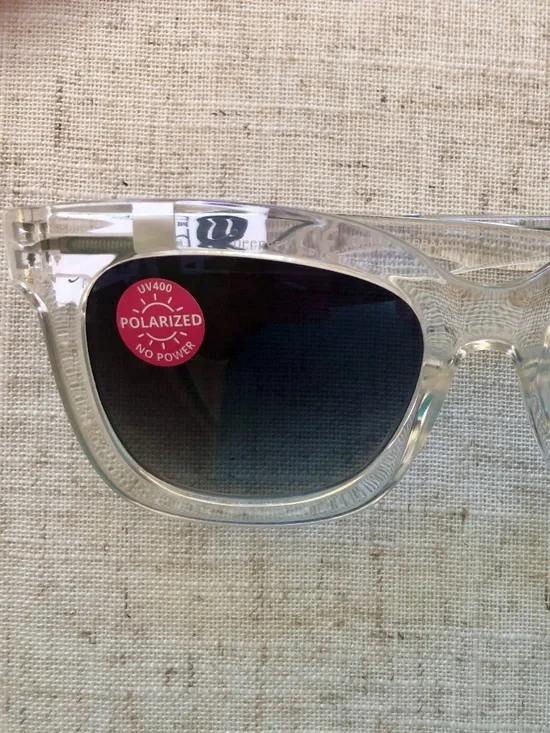 NEW Peepers Weekender clear iridescent polarized sunglasses UV400