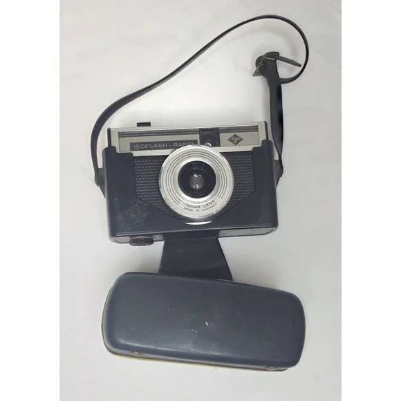 Agfa ISOFLASH Rapid C 35mm Film Camera Vintage Made In German UnTested “As Is”