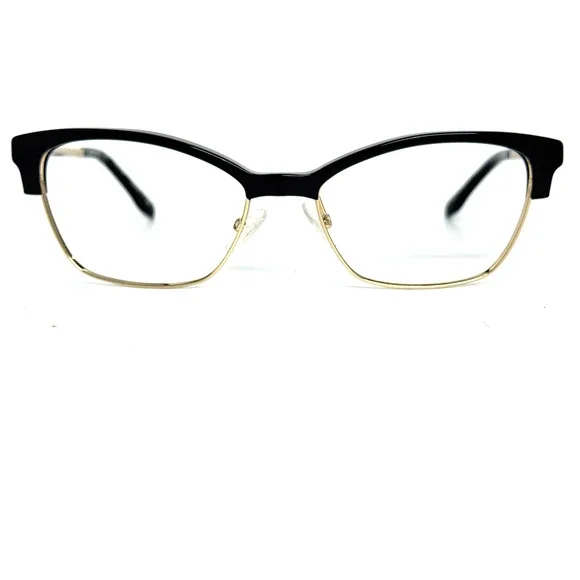 BCBGMAXAZRIA Eyeglasses Frames PEYTON‎ BLACK Gold Cat Eye 53-16-140 H17569