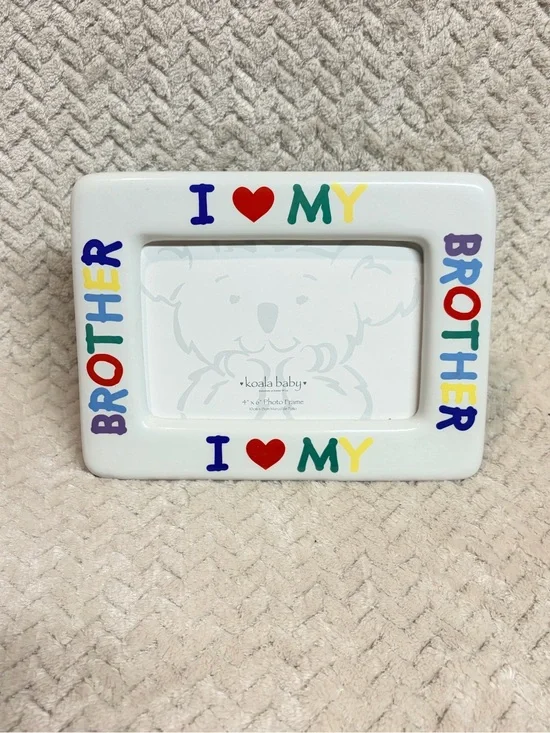 Vintage Koala Baby‎ Kidcore Picture Frame I Love My Brother Primary Colors 4x6