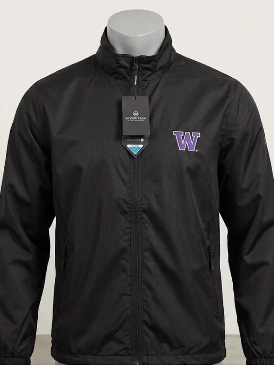 STORMTECH Black Windbreaker Jacket WASHINGTON HUSKIES