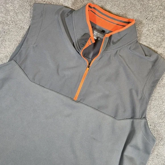 Nike Golf Men's XL Soft Shell Gray 1/4 Zip Vest