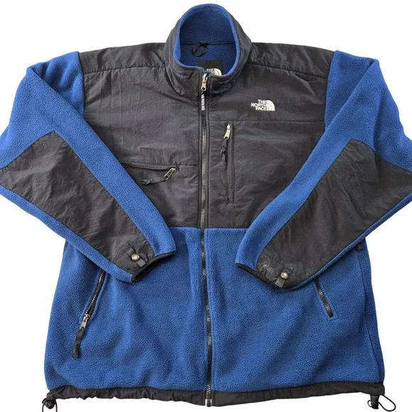The North Face Jacket‎ Mens XL Blue Windbreaker Fleece Lined Full Zip Pockets