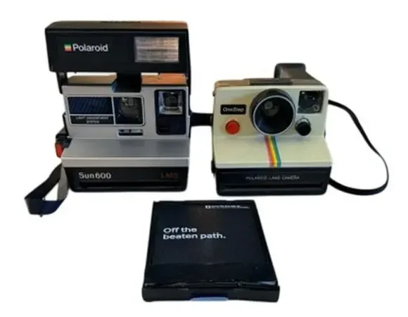 Polaroid OneStep Rainbow & Sun 600 LMS Instant Camera Lot