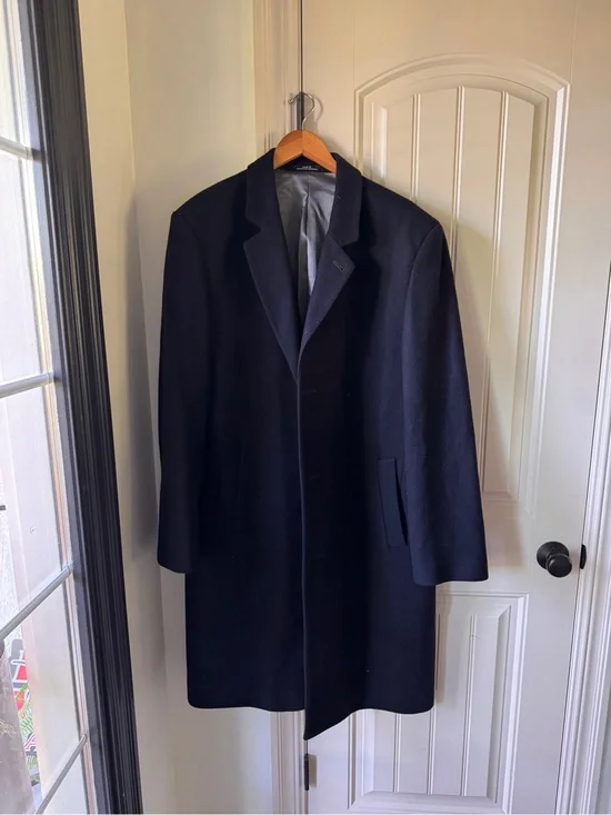 London Fog Men's Navy Wool Coat