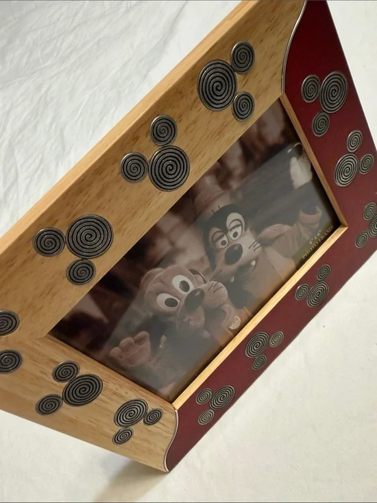 Disney Two-Tone Wood Picture Frame with Maroon Accents