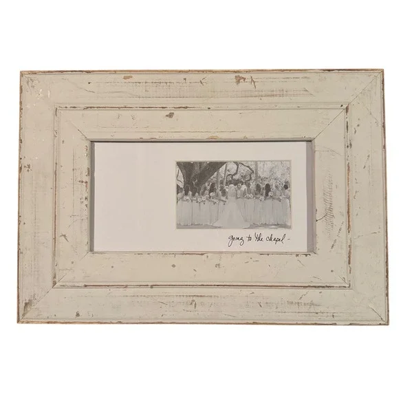 Going to the Chapel Distressed Rustic Wedding Photo Frame 11.5 x 16.5