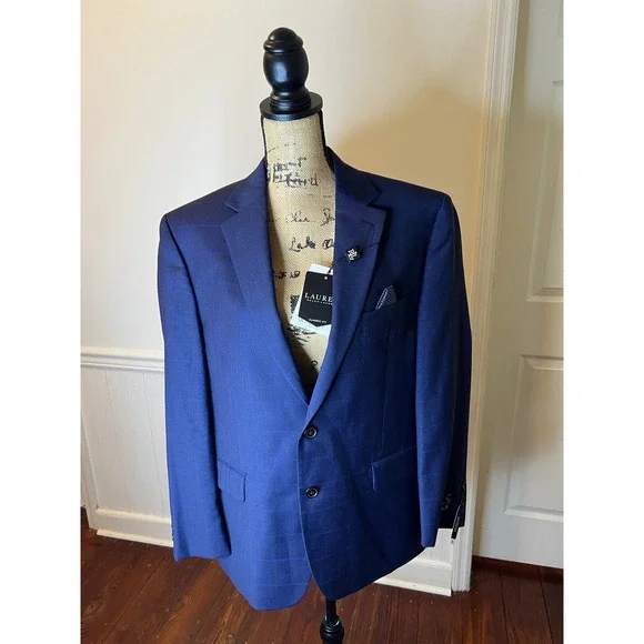 Lauren Ralph Lauren size 42S men's navy blue classic fit‎ ultra flex suit jacket