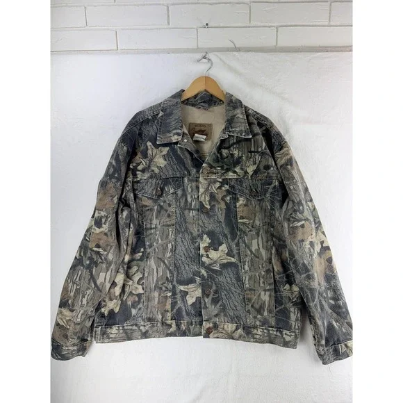 Duxbak‎ Jacket Mens XL Camouflage Hunting Canvas Trucker Coat Outdoors Workwear