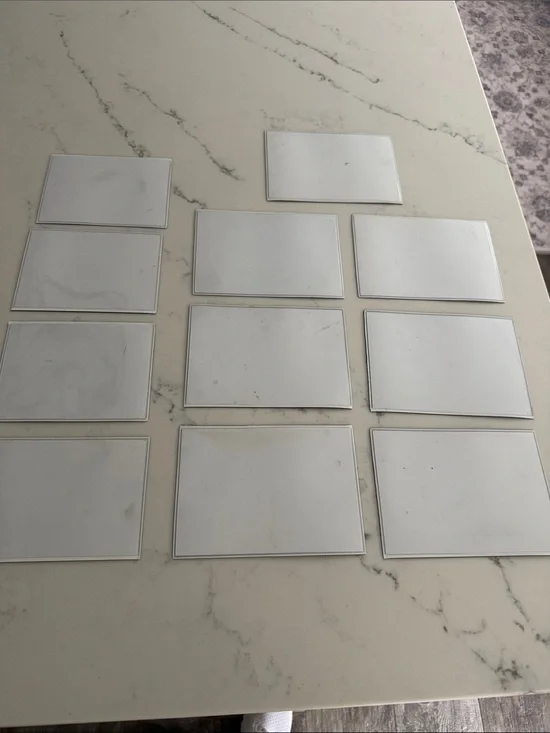 Magnetic photo frames Clear Plastic Card Sleeves - Set of 11