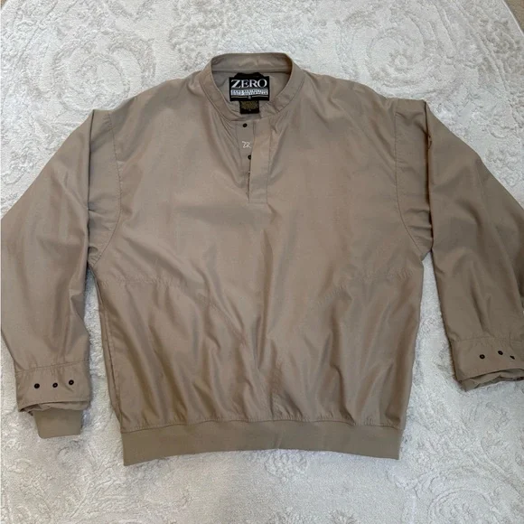 Zero Restriction Golf Pullover Jacket XL‎ Beige Longmeadow Country Club