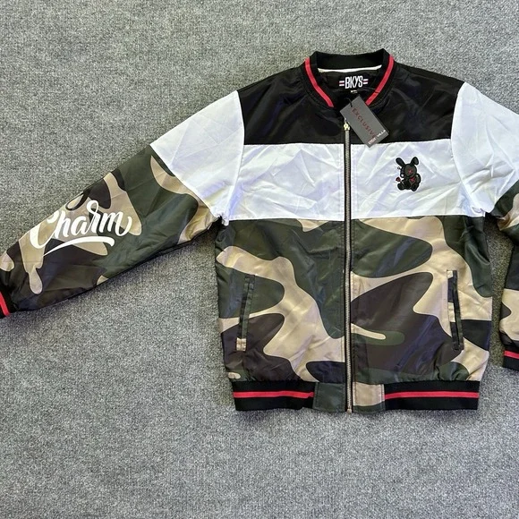 BKYS‎ Jacket Mens Extra Large Lucky Charm DTLR Street Wear Windbreaker Camo