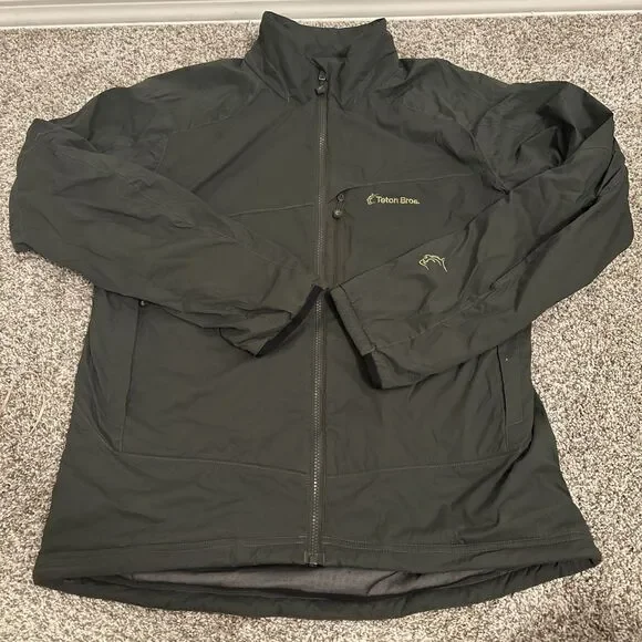 Teton Bros Polartec Softshell Gray Zip Up Snow Jacket Men’s US Size L/JP Size XL
