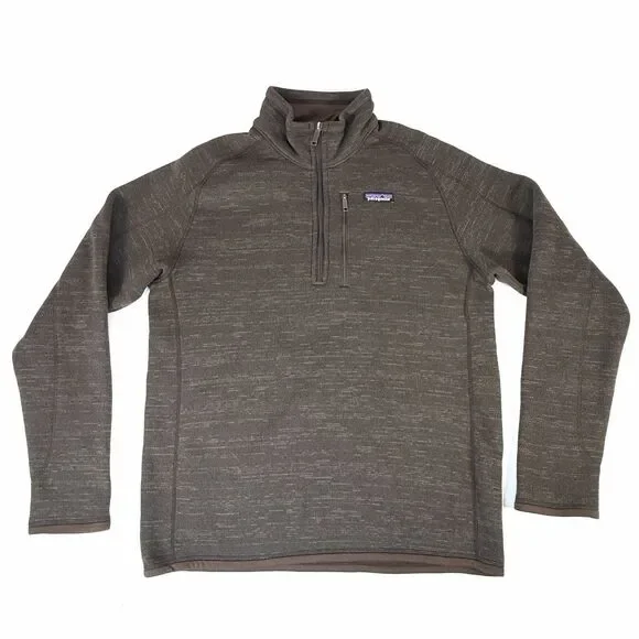 Patagonia Men's Brown Fleece Jacket Better Sweater 1/4 Zip, Size Medium