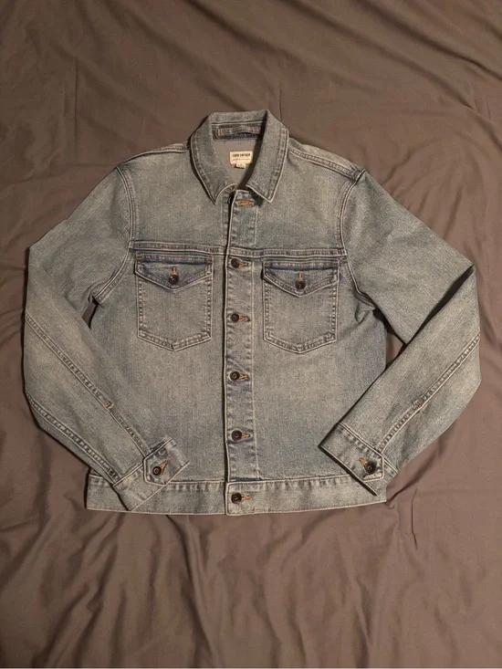 Todd Snyder Issued By Men's S Light Wash Cotton Blend Denim Jacket