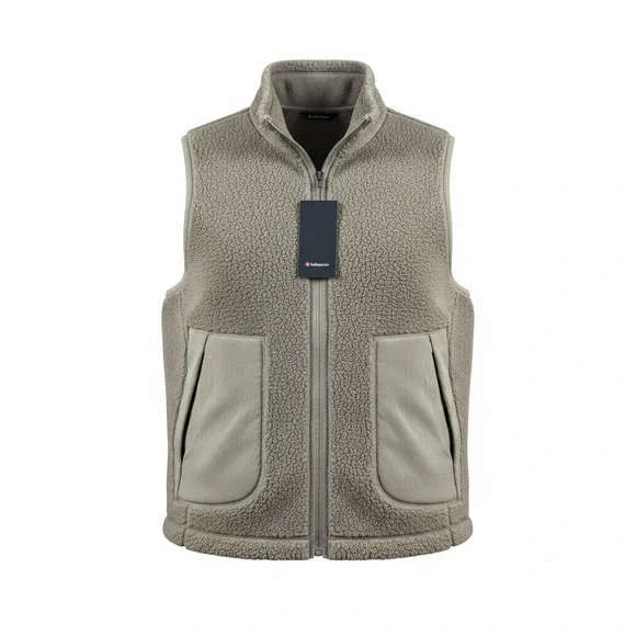 Lululemon High Pile Fleece Vest XXL Fawn Beige LM3FAQS Relaxed Fit New