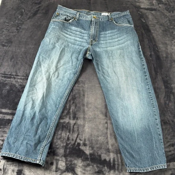 SilverTab Baggy Jeans Mens 38x30‎ Blue Medium Wash 100% Cotton 90s Loose Fit