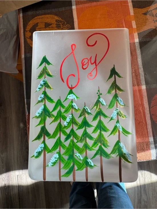 Debi Lilly square holiday vase- so beautiful
