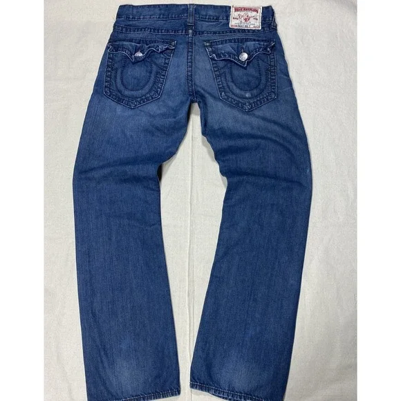 TRUE RELIGION RICKY BIG T Mens FLAP POCKET JEANS Size 36 Made in USA
