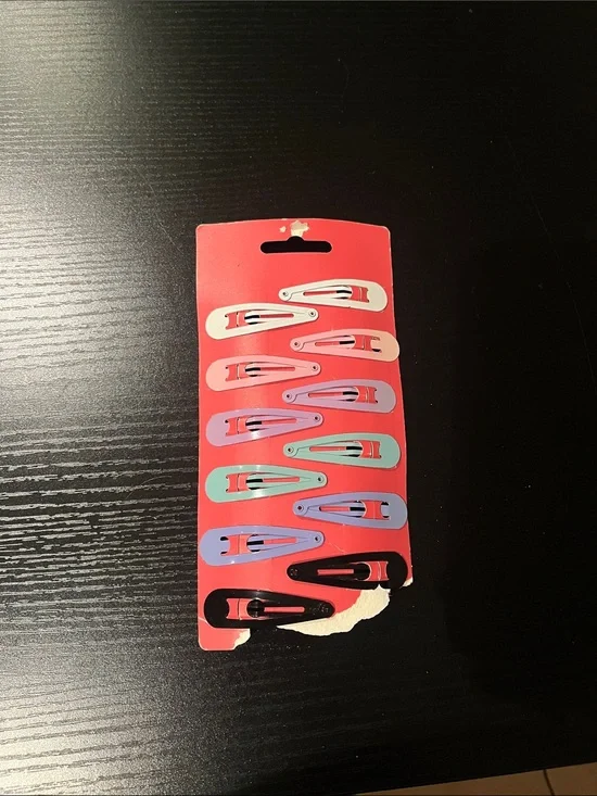 Colorful Pastel Snap Hair Clips Set - Multicolor