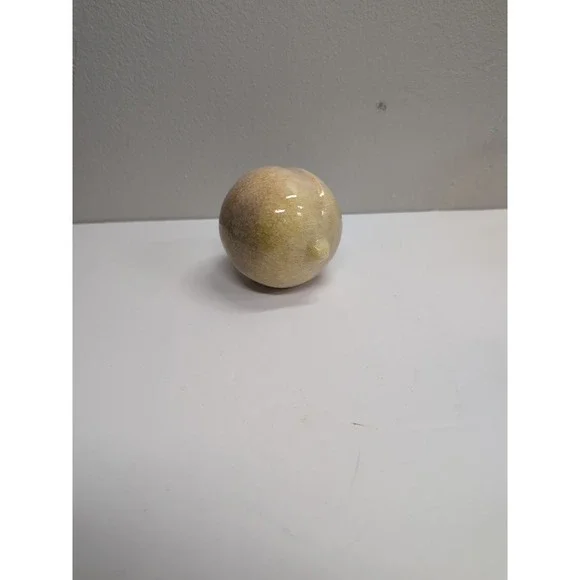 Vintage Alabaster Polished Carved ‎ Stone Fruit Lemon