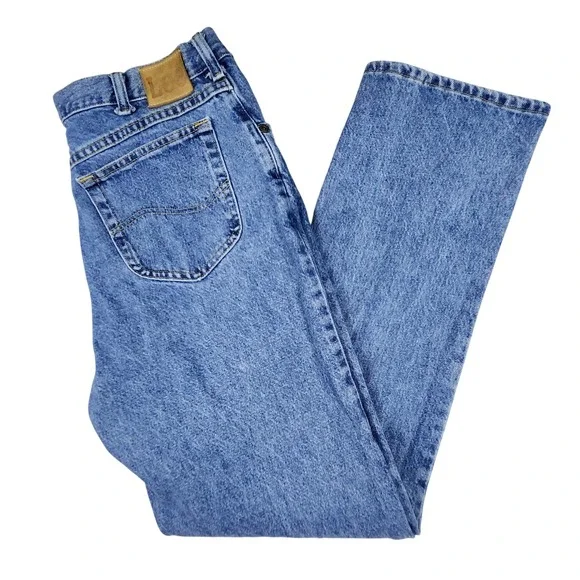 VTG Lee Jeans Mens 40x34‎ (38x33) Blue Regular Fit Straight Leg 100% Cotton 90s