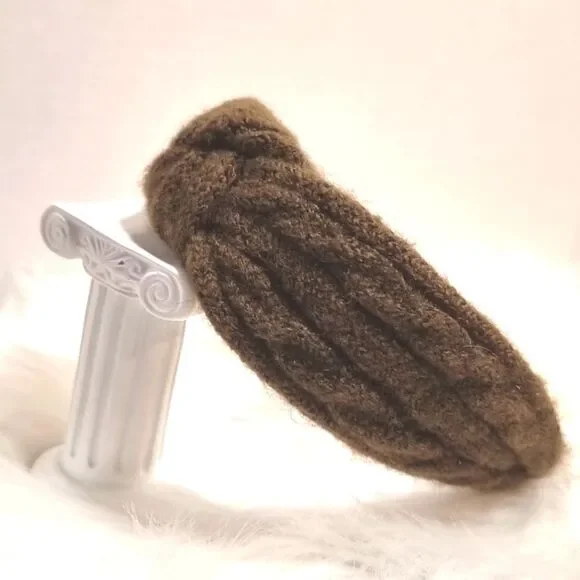 CABLE RIBBED SWEATER KNIT HEADBAND army green
