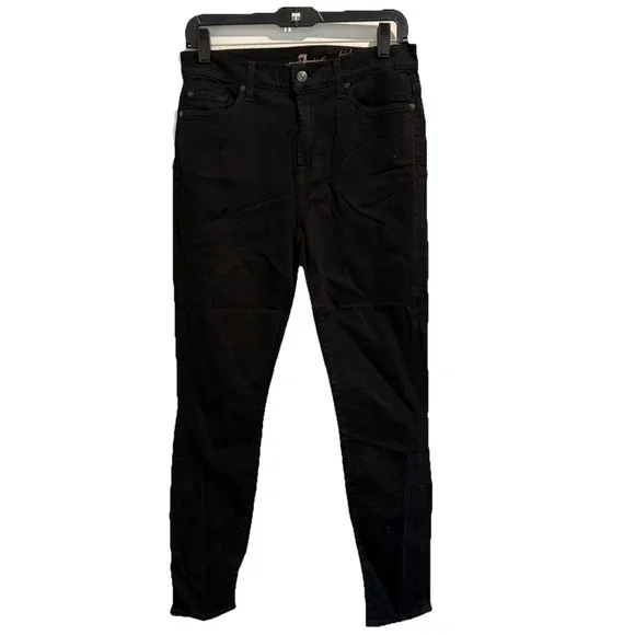7 for all mankind jeans men Paxtyn Skinny or Slimmy deep‎ black wash.size 28