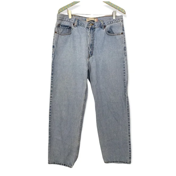 Levis‎ 550 Relaxed Fit Jeans Mens 36x32 Fits Like 34x31 Light Wash Vintage Worn