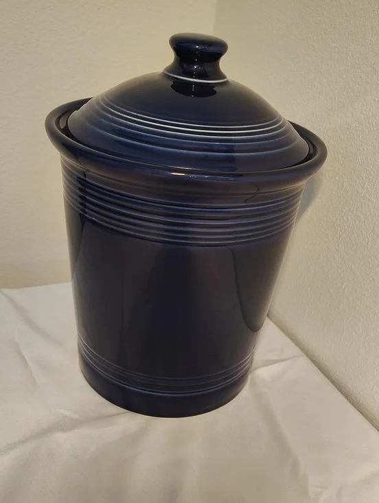 Fiesta Homer Laughlin Retired Cobalt Blue Large Canister